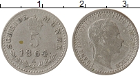 Продать Монеты Австрия 5 крейцеров 1864 Серебро