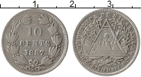 Продать Монеты Никарагуа 10 сентаво 1887 Серебро