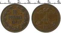 Продать Монеты 1881 – 1894 Александр III 10 пенни 1889 Медь