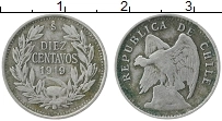 Продать Монеты Чили 10 сентаво 1909 Серебро