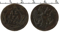 Продать Монеты 1741 – 1762 Елизавета Петровна Деньга 1745 Медь