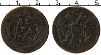 Продать Монеты 1741 – 1761 Елизавета Петровна Деньга 1745 Медь