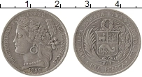 Продать Монеты Перу 1 песета 1880 Серебро