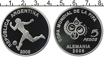 Продать Монеты Аргентина 5 песо 2005 Серебро