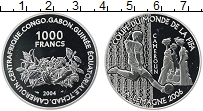 Продать Монеты Центральная Африка 1000 франков 2004 Серебро