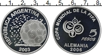 Продать Монеты Аргентина 5 песо 2003 Серебро
