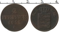 Продать Монеты Саксен-Майнинген 2 пфеннига 1850 Медь