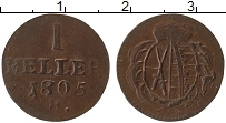 Продать Монеты Саксония 1 геллер 1783 Медь