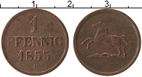 Продать Монеты Брауншвайг-Вольфенбюттель 1 пфенниг 1852 Медь