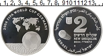Продать Монеты Израиль 2 шекеля 2004 Серебро