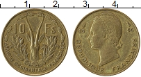 Продать Монеты Западная Африка 10 франков 1956 Медь