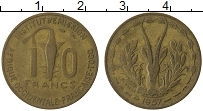 Продать Монеты Того 10 франков 1957 Бронза