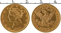 Продать Монеты США 5 долларов 1880 Золото