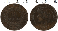 Продать Монеты Франция 10 сантим 1872 Медь
