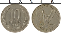 Продать Монеты Чили 10 песо 1978 Медно-никель