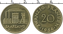 Продать Монеты Саар 20 франков 1374 Медь