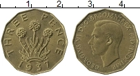 Продать Монеты Великобритания 3 пенса 1944 Латунь