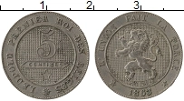 Продать Монеты Бельгия 5 сантим 1863 Медно-никель