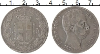 Продать Монеты Италия 5 лир 1879 Серебро