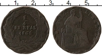 Продать Монеты Мексика 1/4 реала 1865 Медь