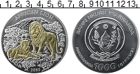 Продать Монеты Руанда 1000 франков 2008 Серебро