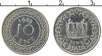 Продать Монеты Суринам 10 центов 1989 Сталь покрытая никелем