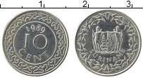 Продать Монеты Суринам 10 центов 1989 Сталь покрытая никелем