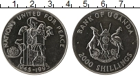 Продать Монеты Уганда 2000 шиллингов 1995 Медно-никель