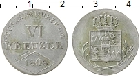 Продать Монеты Вюрцбург 6 крейцеров 1808 Серебро