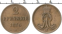 Продать Монеты Ганновер 2 пфеннига 1852 Медь