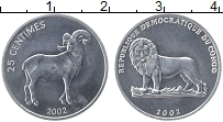 Продать Монеты Конго 25 сентим 2002 Алюминий