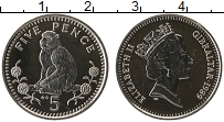 Продать Монеты Гибралтар 5 пенсов 1989 Медно-никель