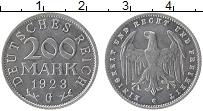 Продать Монеты Веймарская республика 200 марок 1923 Алюминий