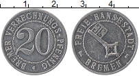 Продать Монеты Бремен 20 пфеннигов 1924 Алюминий