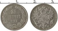Продать Монеты 1881 – 1894 Александр III 25 пенни 1889 Серебро