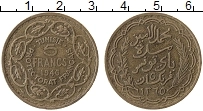 Продать Монеты Тунис 5 франков 1946 