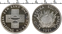 Продать Монеты ЮАР 1 ранд 1991 Серебро