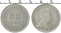 Продать Монеты Стрейтс-Сеттльмент 50 центов 1907 Серебро