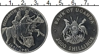 Продать Монеты Уганда 2000 шиллингов 1997 Медно-никель