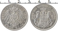 Продать Монеты Гамбург 2 марки 1907 Серебро