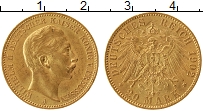 Продать Монеты Пруссия 20 марок 1902 Золото