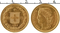 Продать Монеты Швейцария 20 франков 1886 Золото