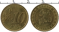 Продать Монеты Монако 10 евроцентов 2001 Латунь