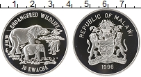 Продать Монеты Малави 20 квач 1996 Серебро