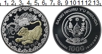 Продать Монеты Руанда 1000 франков 2010 Серебро