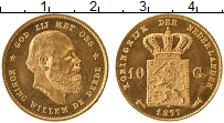 Продать Монеты Нидерланды 10 гульденов 1877 Золото