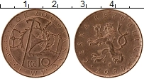 Продать Монеты Чехия 10 крон 2000 Медь