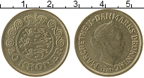 Продать Монеты Дания 20 крон 1990 Медь