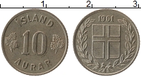 Продать Монеты Исландия 10 аурар 1967 Медно-никель