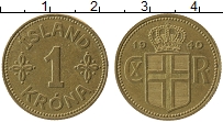 Продать Монеты Исландия 1 крона 1940 Бронза